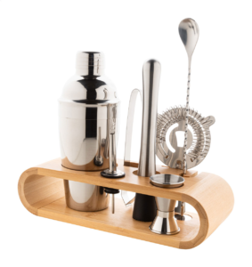 Paloma 7-osaline kokteilikomplekt bambusalusel