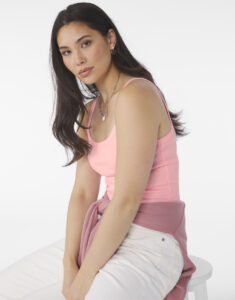 Lühike naiste top õhukeste õlapaeltega