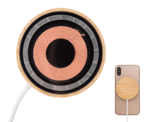 Magnetiline juhtmevaba laadija 15 W bambusest